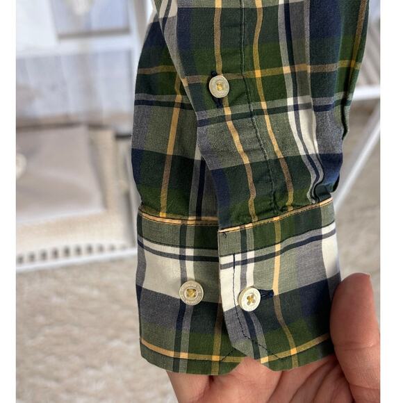 Southern Tide Men's Size M Classic Fit Green, Navy Plaid Button Up Shirt #0105 - Picture 6 of 6